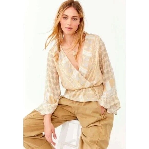 Free People Rosalie Blouse with Bell Sleeves - Picture 7 of 7